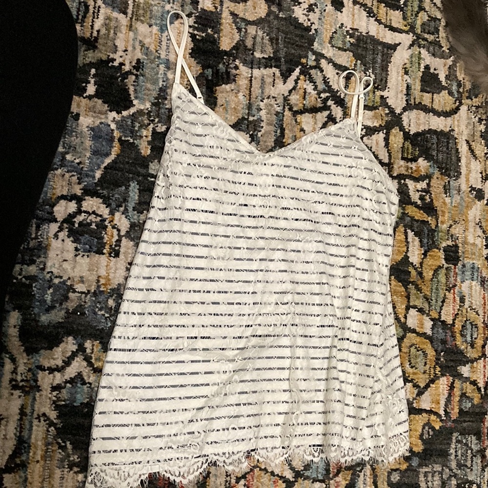Maurices stripe and lace cami, L large